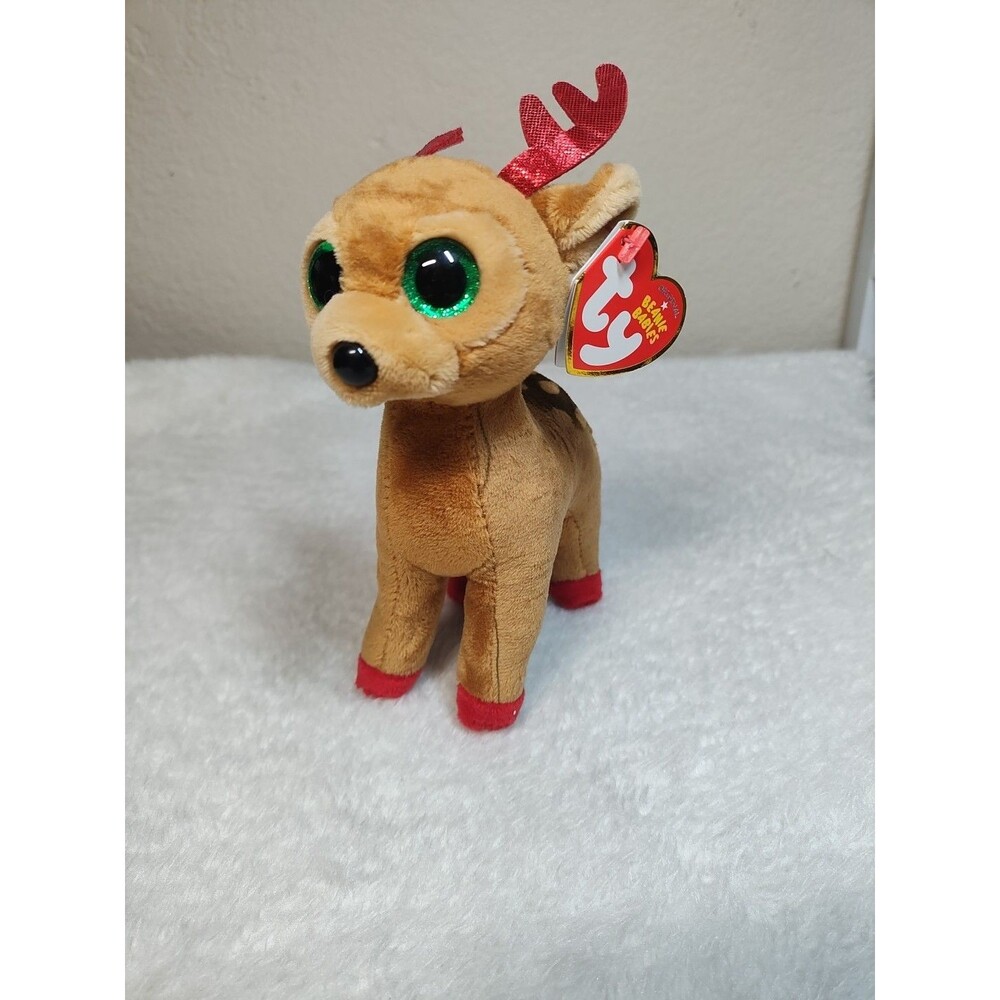 Ty Beanie Babies Tinsel Reindeer Plush Christmas Deer NEW NWT 2017 Christmtas